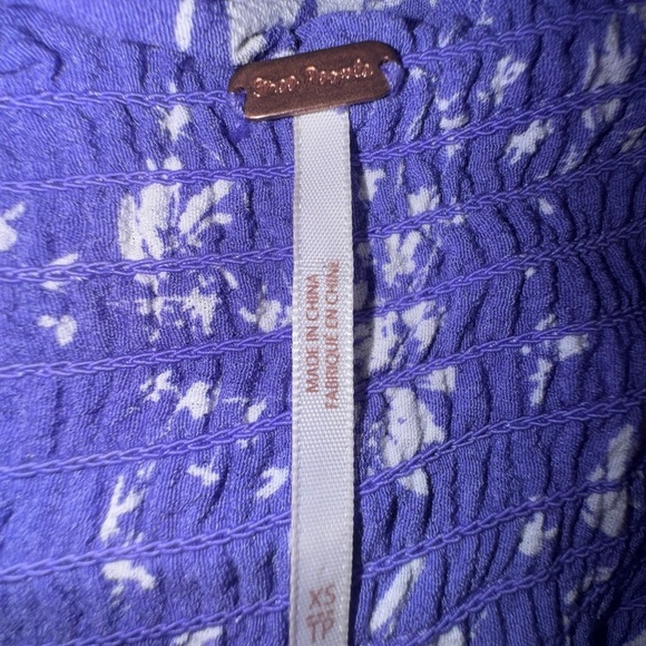 Free People smocked my world jumpsuit w tie straps. Size XS VGUC - Picture 9 of 16